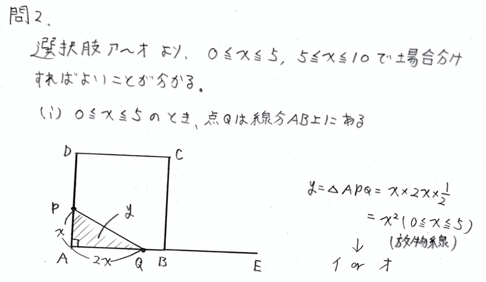 北海道公立高校入試数学2016（解答・解説）