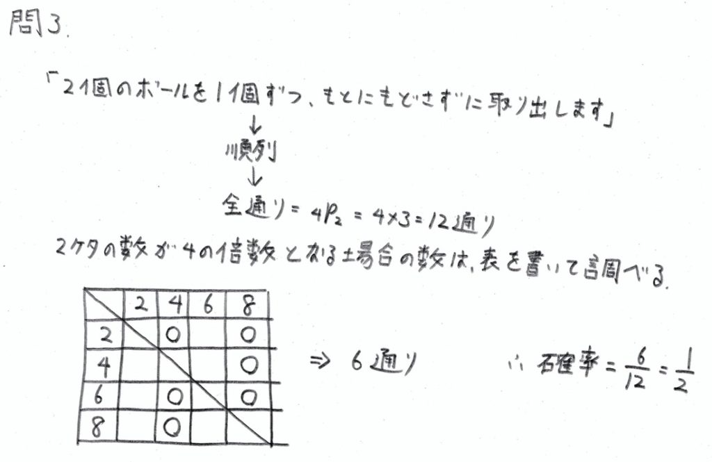 北海道公立高校入試数学2019（解答・解説）