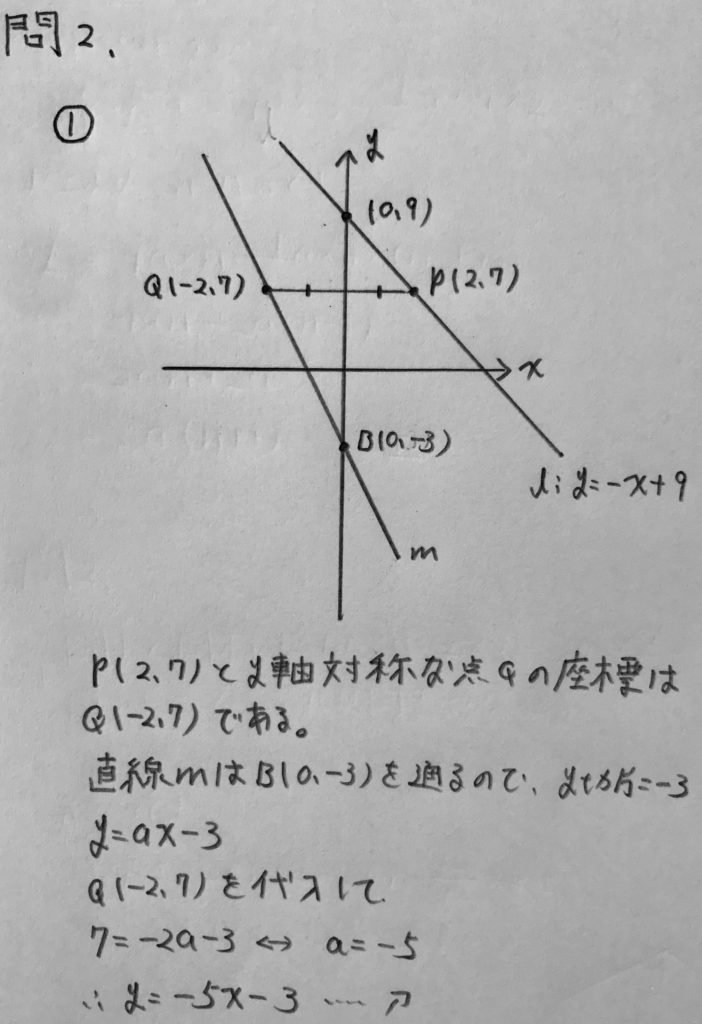 2019年東京都公立高校入試数学解答