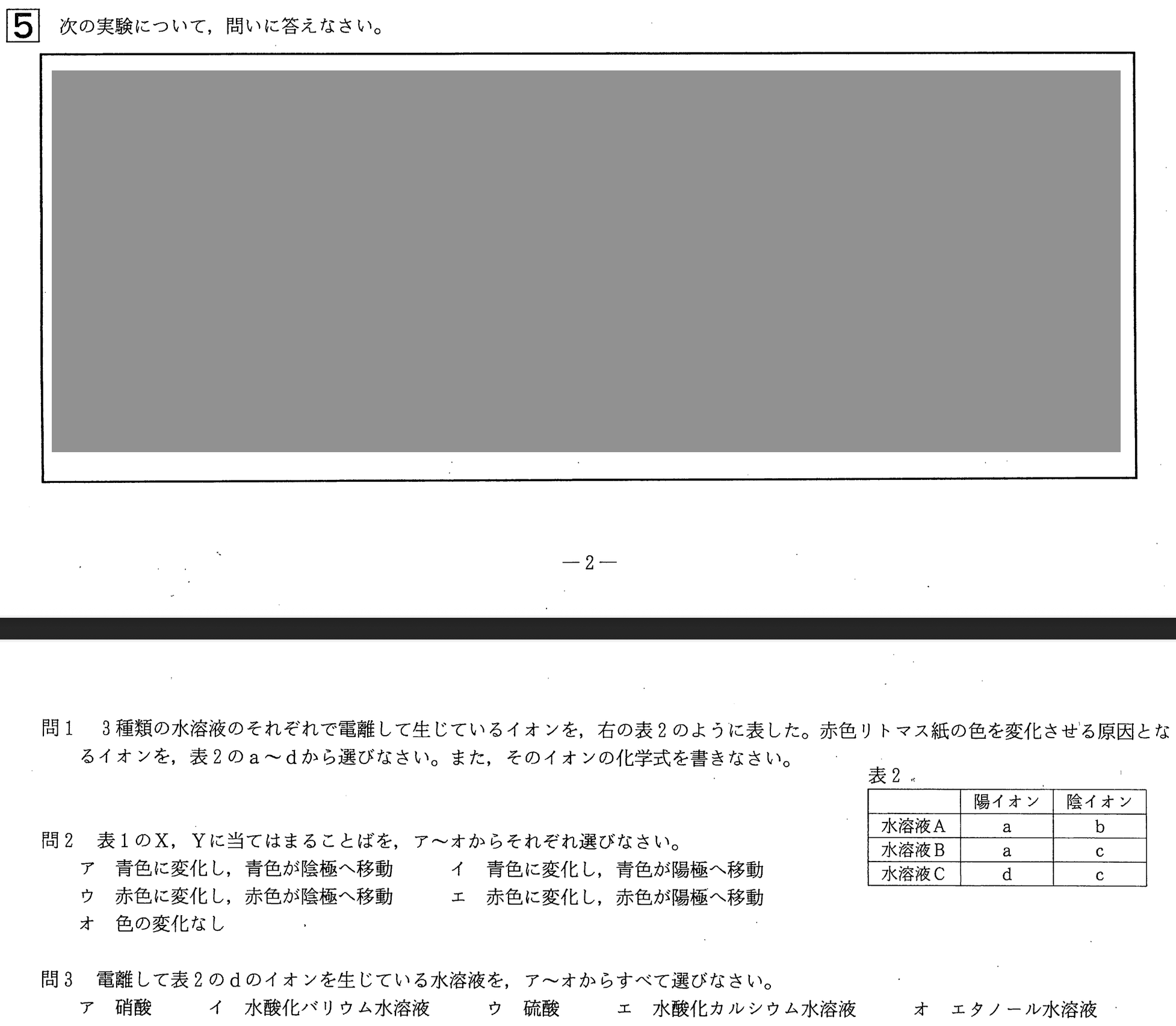 中学3年北海道学力テスト総合A「理科」(2021、令和3年)問題