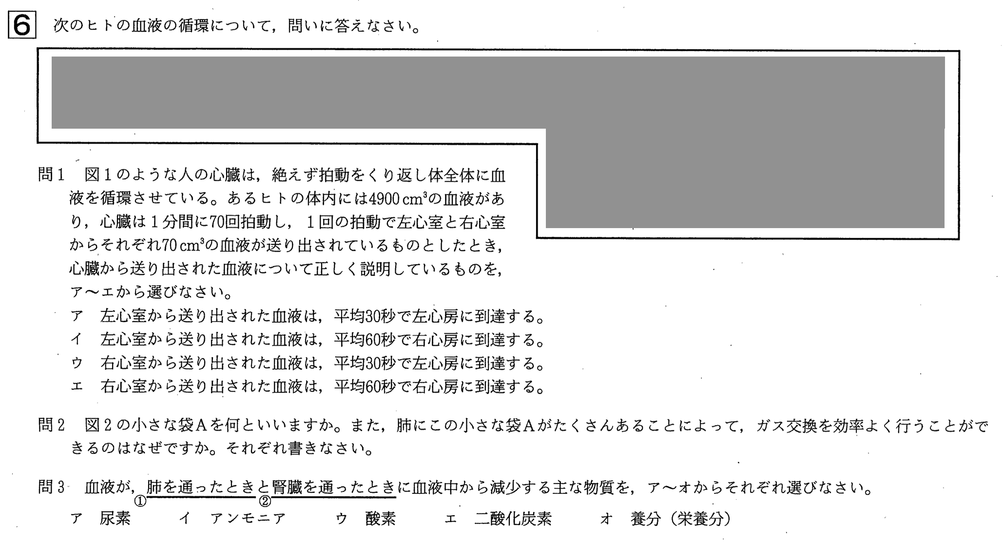 中学3年北海道学力テスト総合C「理科」(2021、令和3年)問題