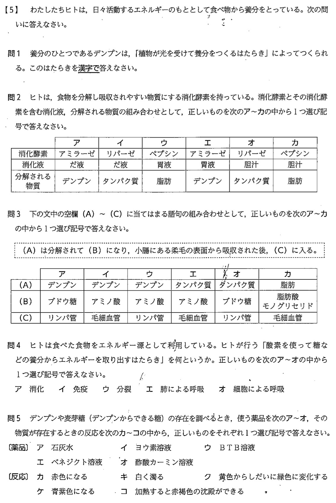 沖縄県公立高校入試理科2022年(令和4年)過去問題