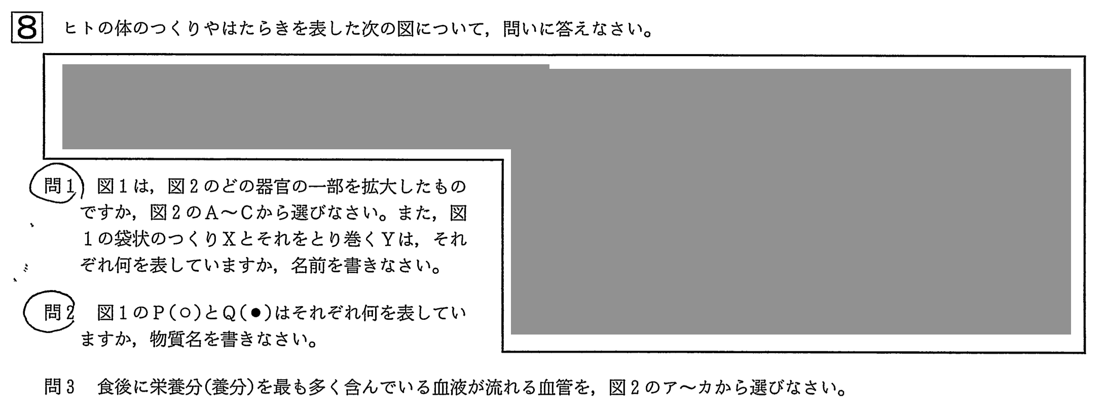 中学3年北海道学力テスト総合A「理科」(2022、令和4年)問題