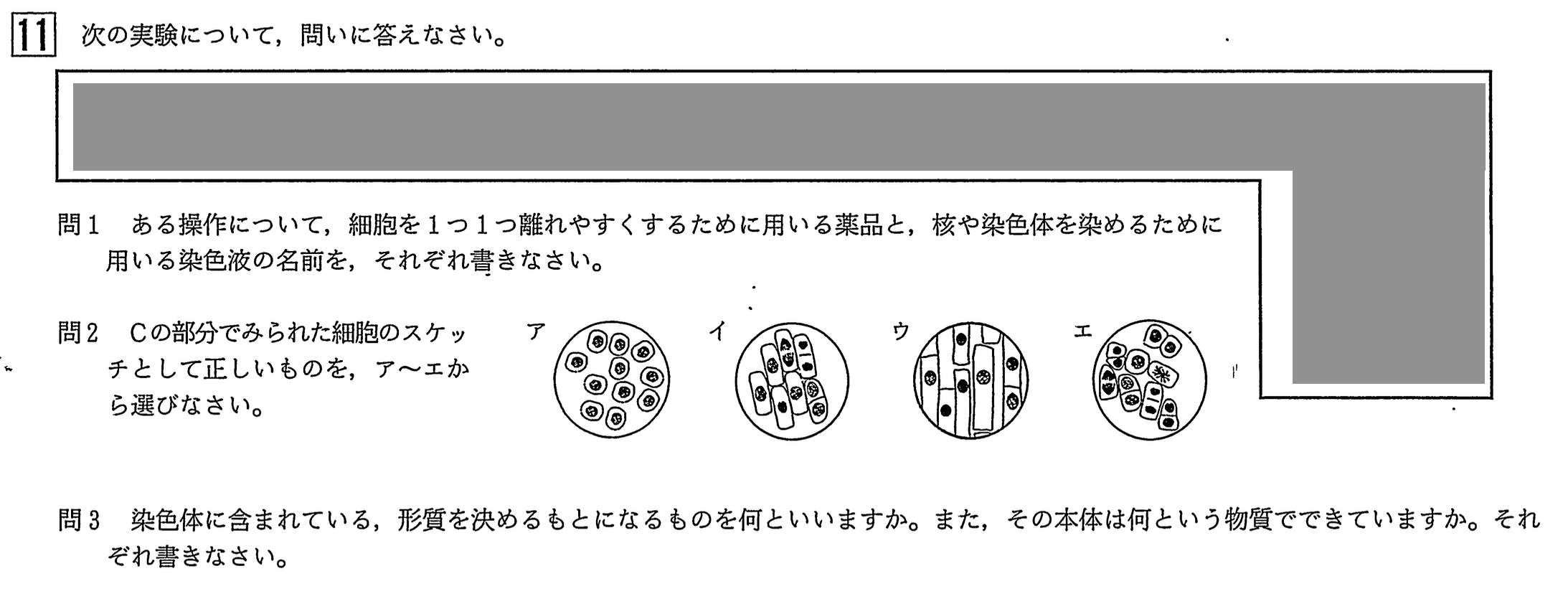 中学3年北海道学力テスト総合C「理科」(2022、令和4年)問題