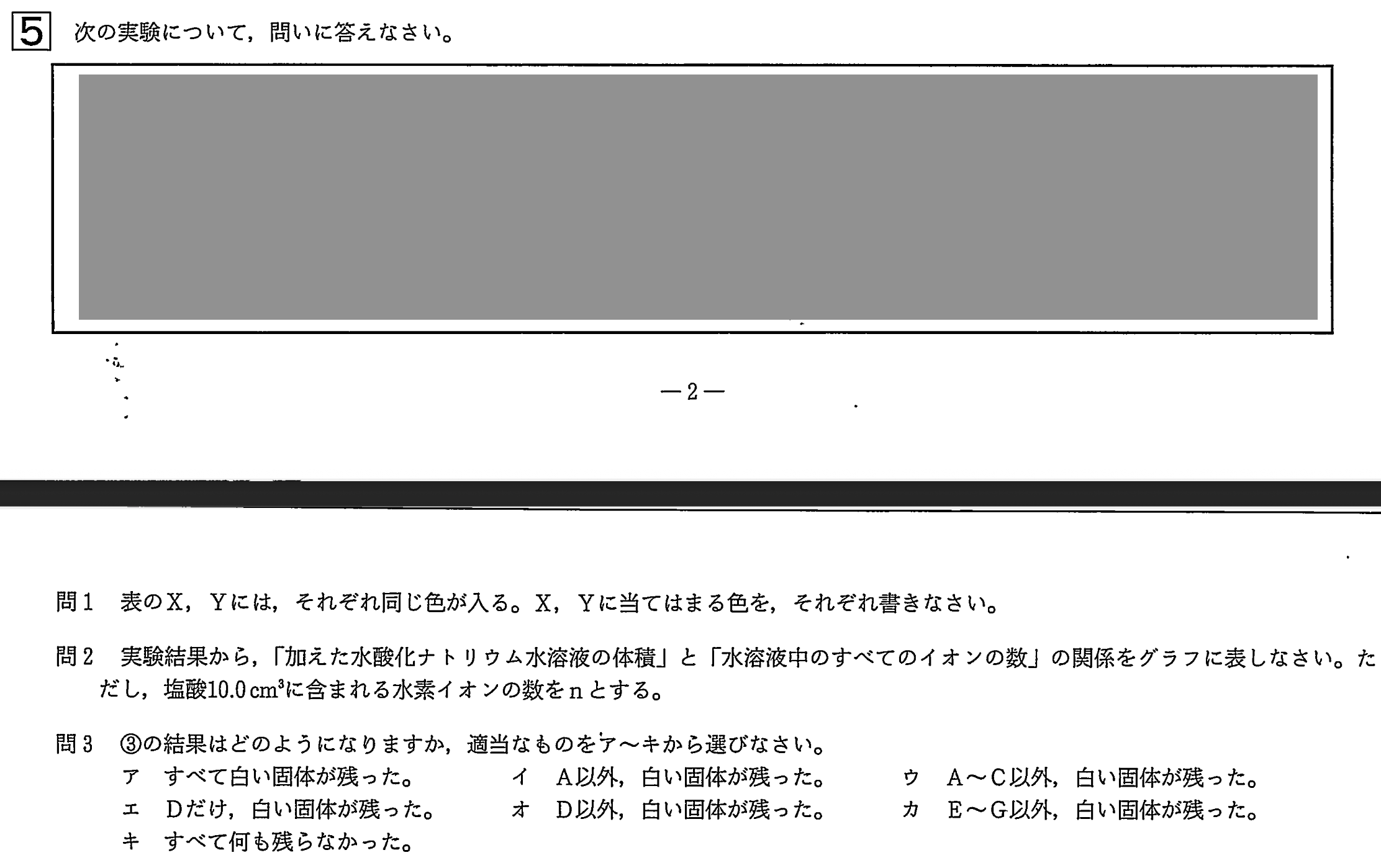中学3年北海道学力テスト総合A「理科」(2023、令和5年)問題