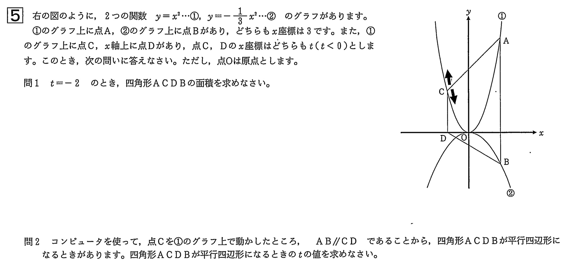 中学3年北海道学力テスト総合C「数学」(2024、令和6年)問題